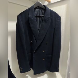Zara Double Breasted Knit Blazer